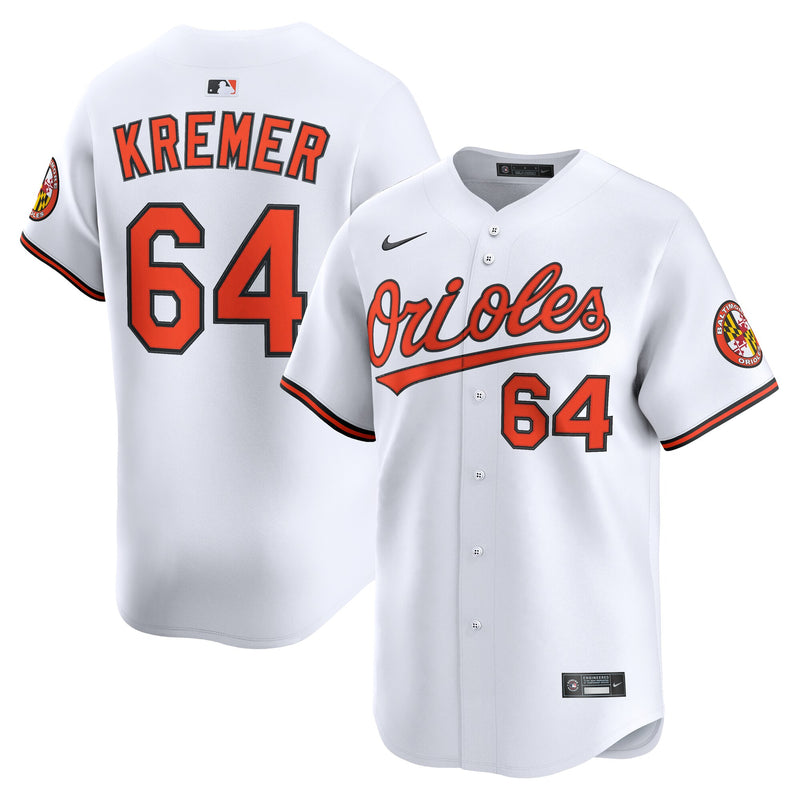 Baltimore Orioles Dean Kremer Nike White Home Limited Player Jersey