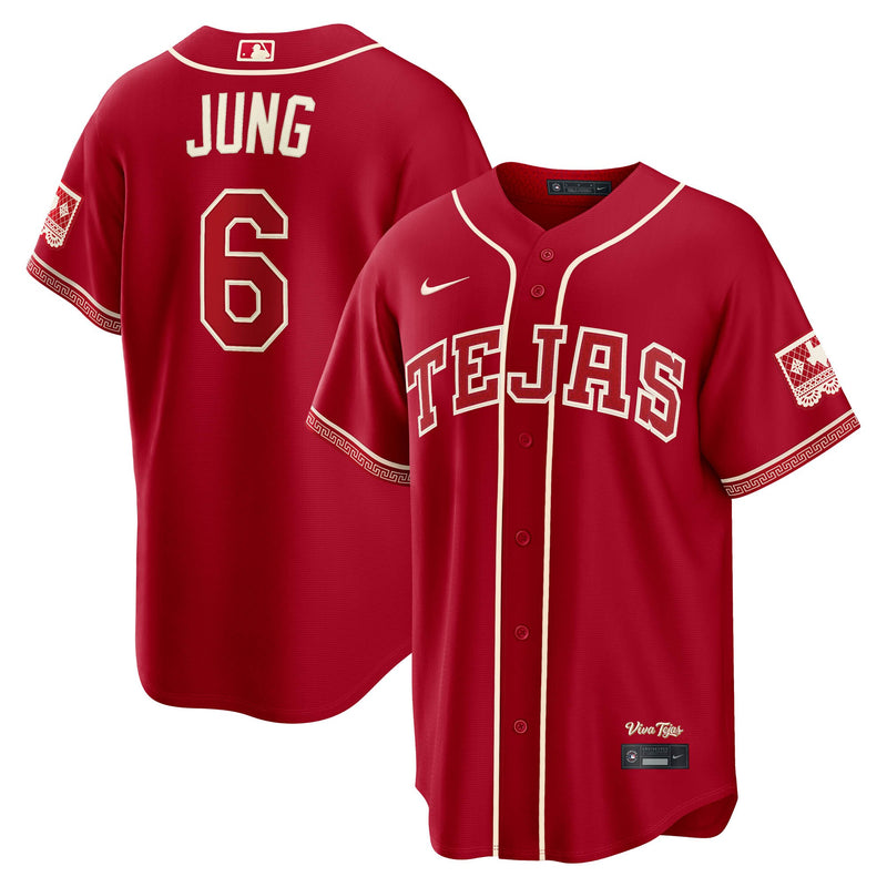 Texas Rangers Josh Jung Nike Red 2026 City Connect Stadium Jersey