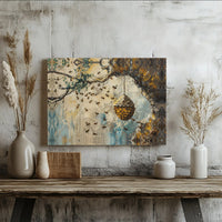 Honey Beehive Printable Wall Art | Digital Download | Horizontal Printable Home Decor