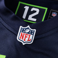 Seattle Seahawks Bryce Cabeldue Nike College Navy Team Game Jersey