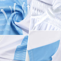 Custom Red Black-White Stars And Stripes Sublimation Soccer Uniform Jersey