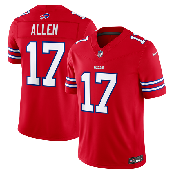 Buffalo Bills Josh Allen Nike Red Alternate Vapor F.U.S.E. Stitched Limited Jersey
