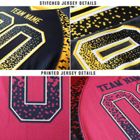 Custom Black Red-Gray Drift Fashion Football Jersey