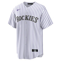 Colorado Rockies Nike White #1 Groom Home Replica Jersey