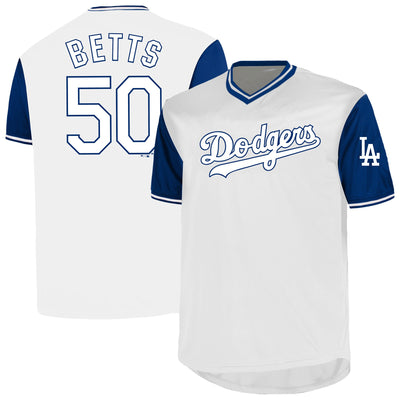 Los Angeles Dodgers Mookie Betts Profile White Big & Tall Name & Number Jersey